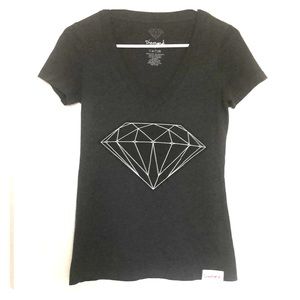 Dark grey Diamond Supply v neck